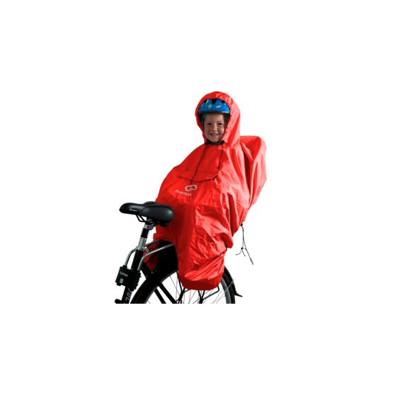 Poncho enfant Hamax pour porte-bébé vélo rouge vif