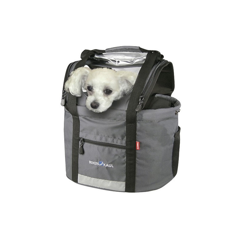 Panier vélo avant pour chien KlickFix Doggy Shopper bâche