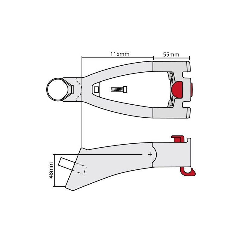 Support sur tige de selle KlickFix schéma