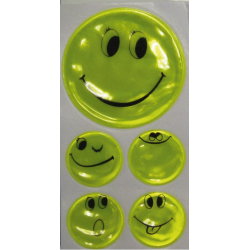 Autocollants fluo Smiley