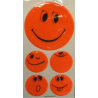 Autocollants fluo Smiley