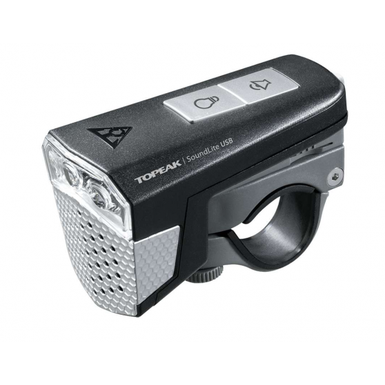 Éclairage avant avec klaxon intégré Topeak Soundlite USB - 70 lumens