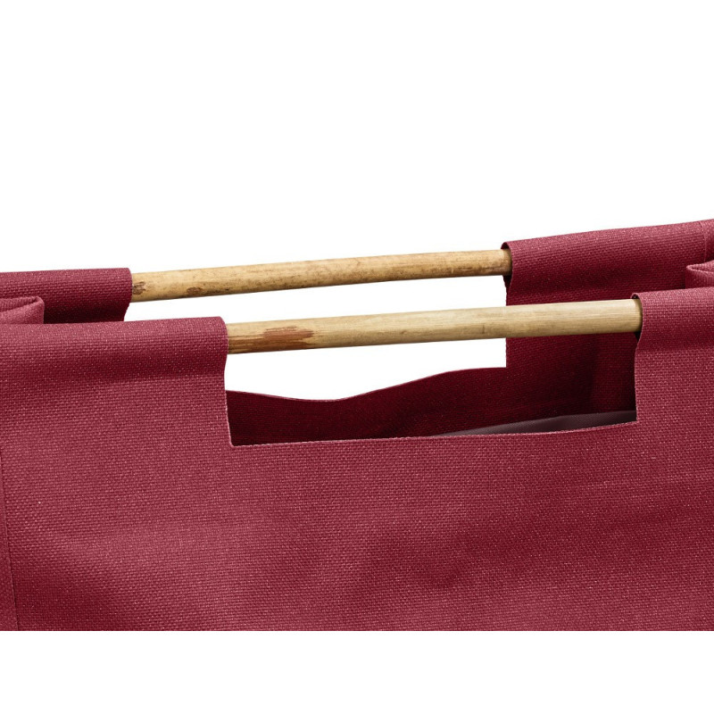 Sacoche arrière vélo ville Vaude Comyou Back Single 30L rouge poignées en bambou