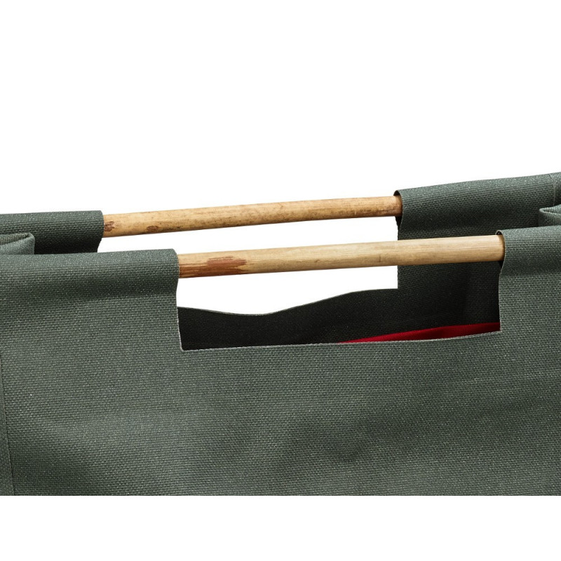 Sacoche arrière vélo ville Vaude Comyou Back Single 30L vert poignées en bambou