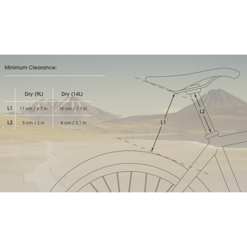 Sacoche de selle bikepacking étanche Apidura Expedition 14L