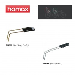 Hamax Smiley Siège-enfant pour vélo avec support verrouillable, gris/rouge