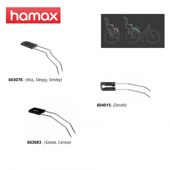 Adaptateur siège Hamax Extra Bar P1 - Rehausse et décale