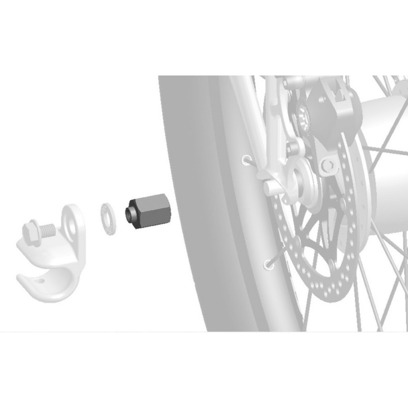 Qeridoo - Kit d'extension de freins à disque pour remorque de vélo