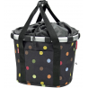 Panier vélo avant KlickFix Bikebasket noir dots