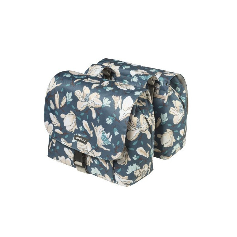 Paire de sacoches vélo ville Basil Magnolia S Double 2 x 12,5 L Bleu
