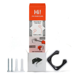 Support mural Hornit Clug noir/blanc packaging