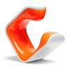 Support mural Hornit Clug orange/blanc vue frontale