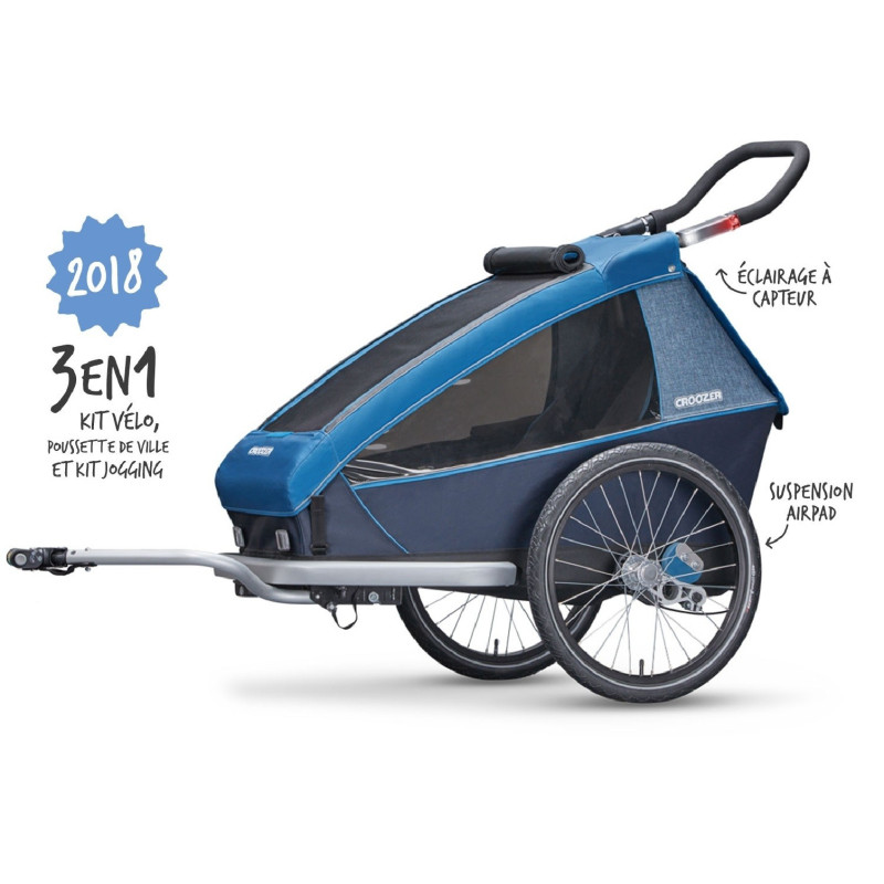 Remorque de vélo Kid Plus for 1/2 places