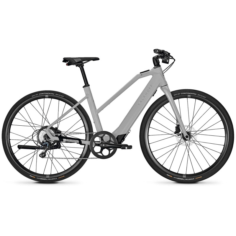 Vélo de ville électrique Kalkhoff Berleen 5.G Pure Advance trapez coolgrey