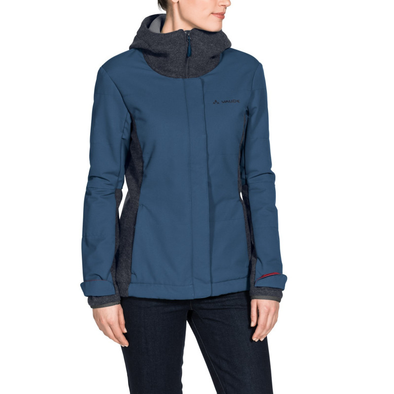 Veste Femme Vaude Cyclist Padded Jacket III Fjord Blue porté