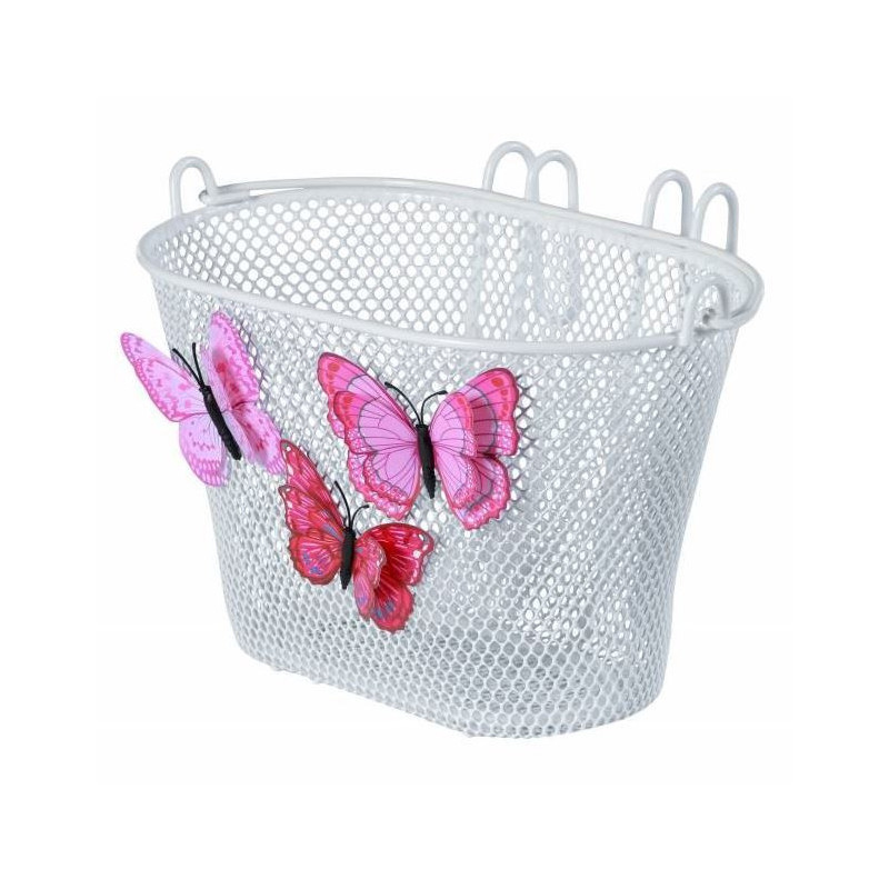 Panier de vélo enfant Basil Jasmin Butterfly 12-20" Blanc