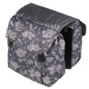 Paire de sacoches vélo ville Basil Magnolia Double 2 x 17,5 L Gris rabat