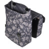 Paire de sacoches vélo ville Basil Magnolia Double 2 x 17,5 L Gris ouverture