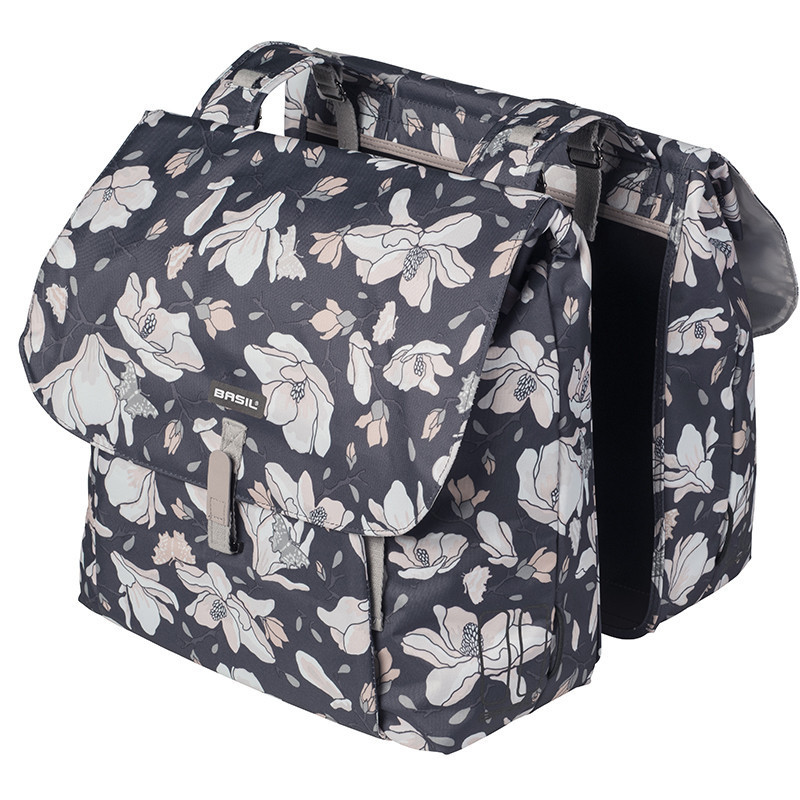 Paire de sacoches vélo ville Basil Magnolia Double 2 x 17,5 L Violet