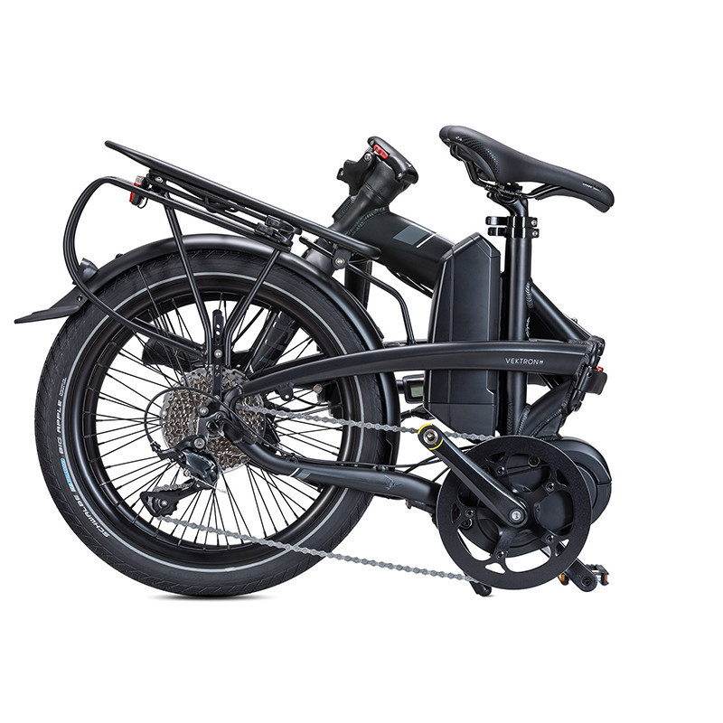Vélo électrique pliant Tern Vektron P9 Noir plié