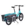 Vélo cargo électrique Tern GSD S10 bleu vue arrière 3/4
