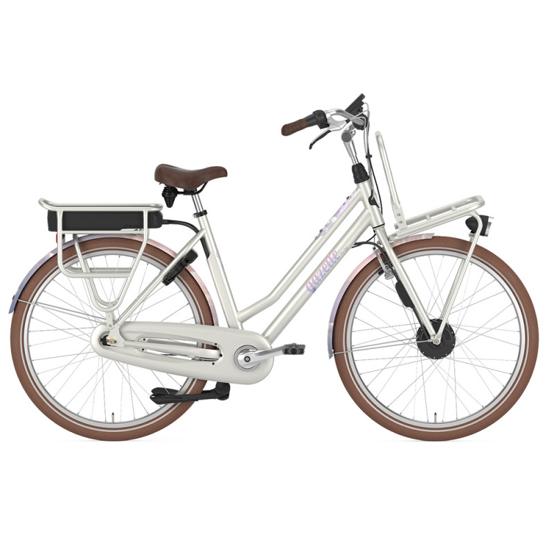 Le vélo de ville électrique Gazelle Miss Grace C7 HFP sur