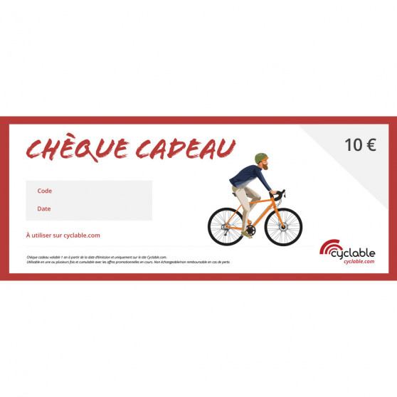 Chèque cadeau Cyclable 10€