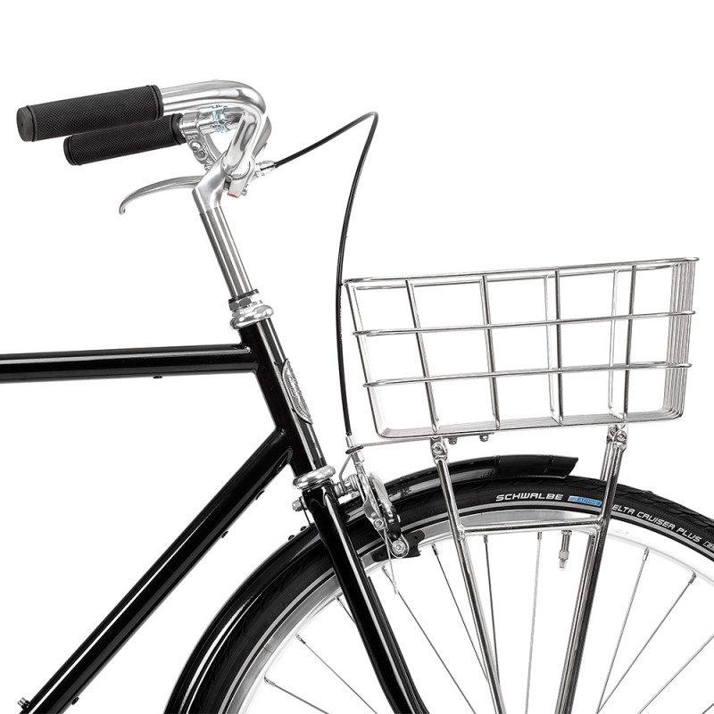 Panier avant de vélo carré grand filet noir