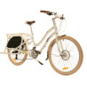 Vélo cargo Yuba Boda Boda blanc vue 3/4 avant