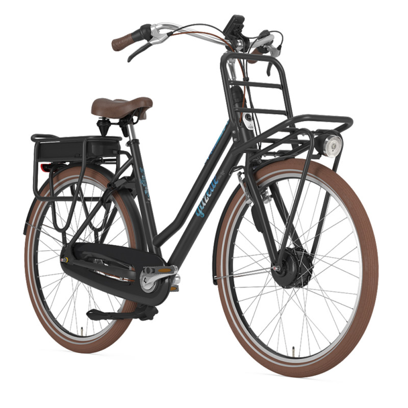 Le vélo de ville électrique Gazelle Miss Grace C7 HFP sur