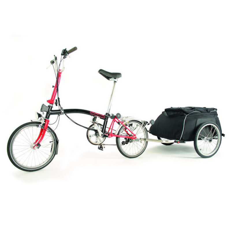 Remorque pour Vélo, Cadre en Métal Pliable, Chariot de Transport