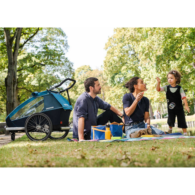 Remorque vélo enfant Croozer Kid Plus for 1 famille
