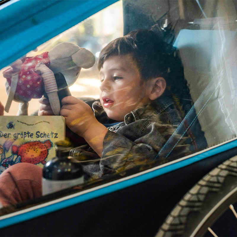 Remorque vélo enfant Croozer Kid Plus for 1 vitrage plastique