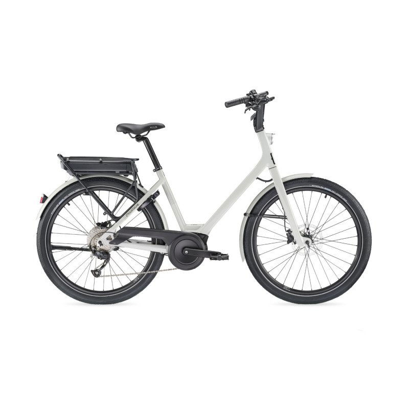 Vélo de ville électrique Moustache Lundi 26.1 2020 gris clair