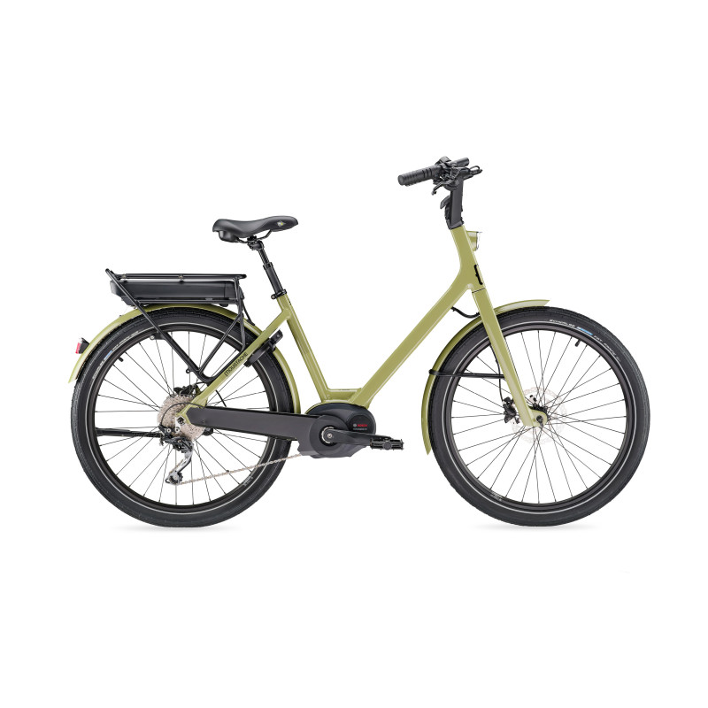 Vélo de ville électrique Moustache Lundi 26.3 2020 kaki