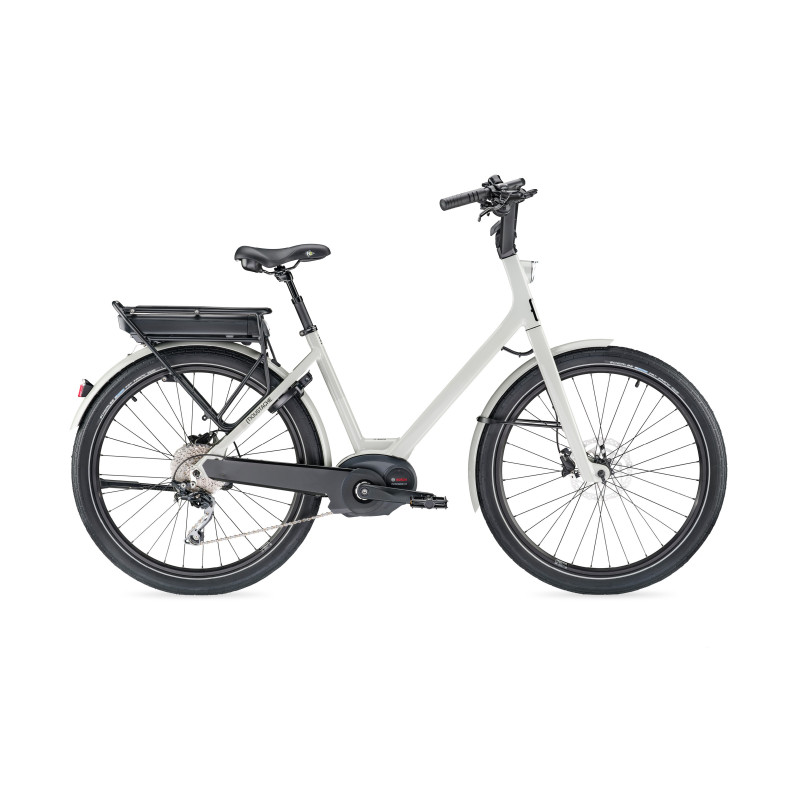Vélo de ville électrique Moustache Lundi 26.3 2020 gris clair