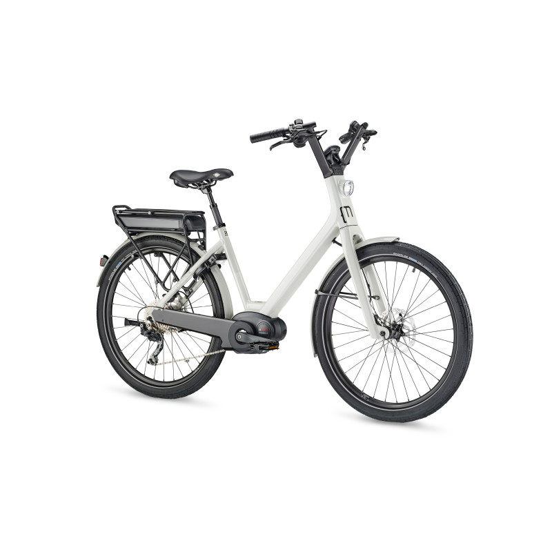 Vélo de ville électrique Moustache Lundi 26.3 2020 gris clair avant