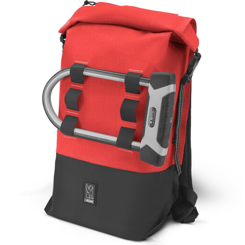 Sac à dos Chrome Urban Ex Rolltop rouge antivol