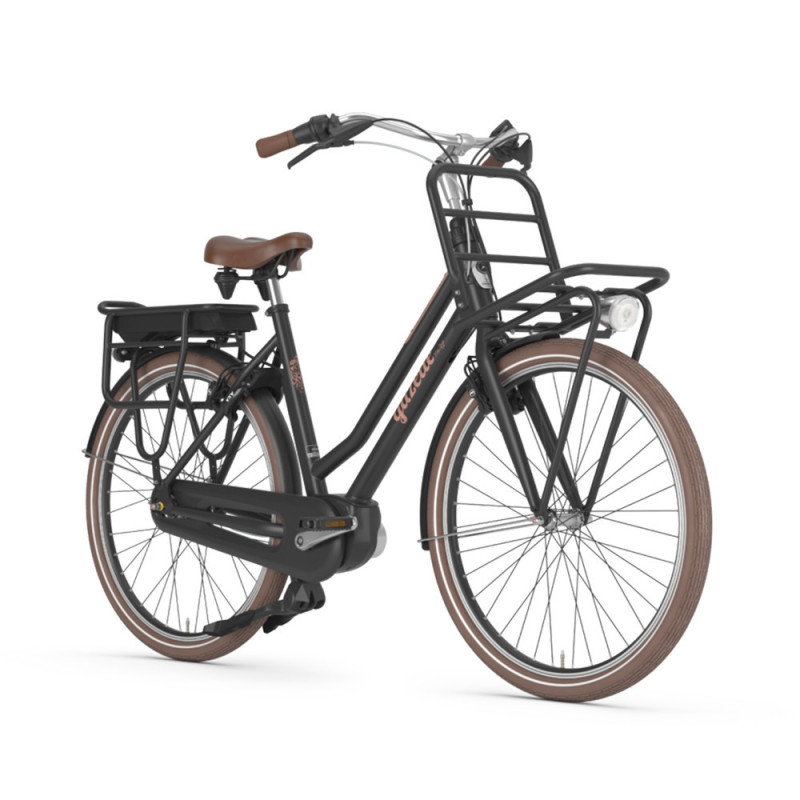 Vélo de ville électrique Gazelle Miss Grace C7 HMB noir
