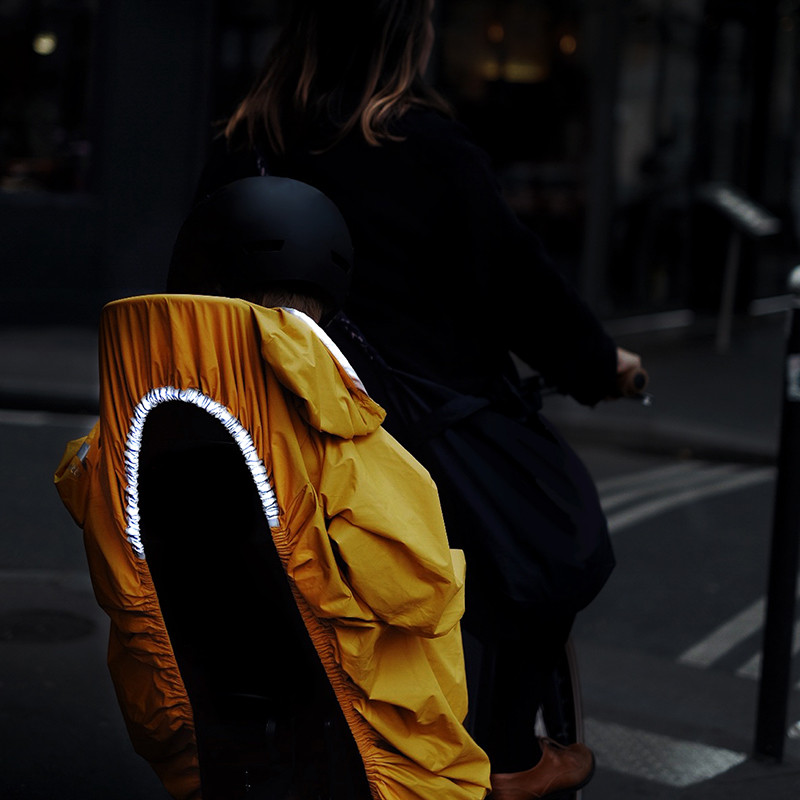 Cape de pluie pour porte-bébé - Noire