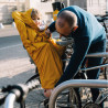 Cape de pluie enfant imperméable Rainette pour porte-bébé vélo élastique