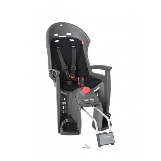 Porte-bébé vélo arrière sur cadre Hamax Siesta Gris/Noir