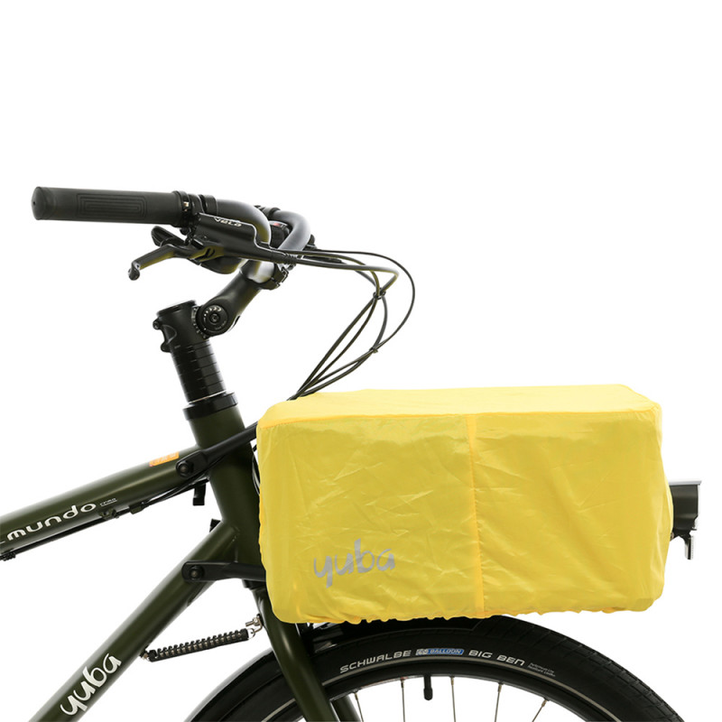 ECENCE 1x Housse de pluie panier pour bicyclette Jaune Couverture