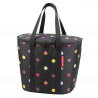 Sac isotherme pour panier vélo avant KlickFix Iso Basket Bag 16L noir dots