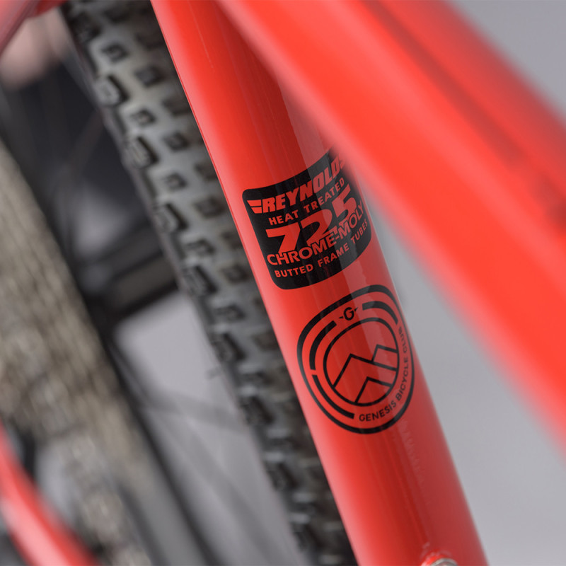 Vélo Gravel Genesis Croix de Fer 20 rouge acier Reynolds 725