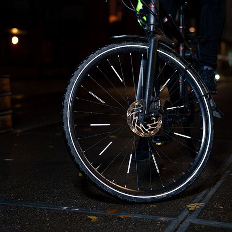 Pack de 72 tiges réfléchissantes pour rayons de roues vélo à clipser