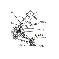 Brompton clip de fixation/chaînette