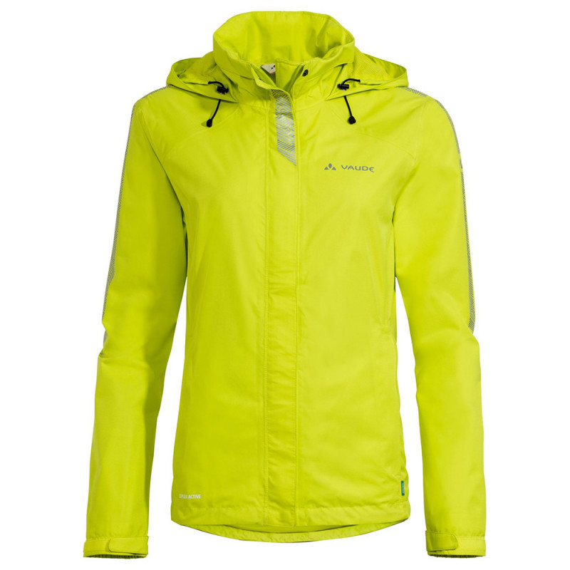 Veste de cyclisme coupe-vent jaune fluo