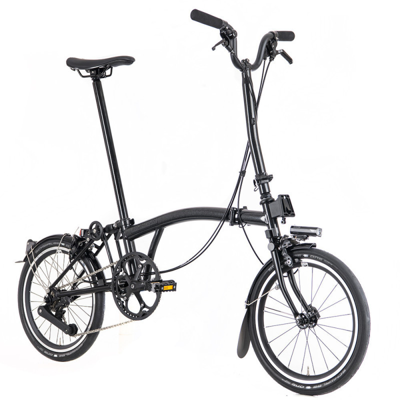 Vélo pliant Brompton P Line Urban noir guidon haut (4 vitesses)