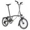 Vélo pliant Brompton P Line Urban gris guidon haut (4 vitesses)